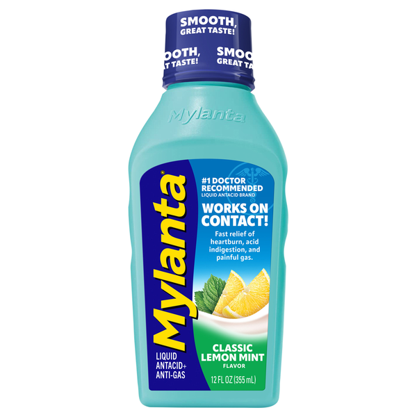 Mylanta Liquid Classic Lemon Mint Flavor Antacid+Anti-Gas