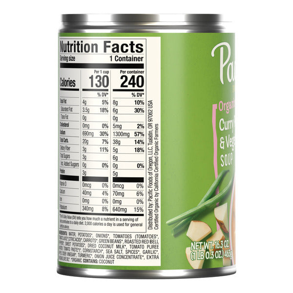 Pacific Foods Organic Curry Potato and Vegetable Soup