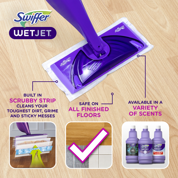 Swiffer WetJet Liquid Floor Cleaner, Lavender Vanilla & Comfort