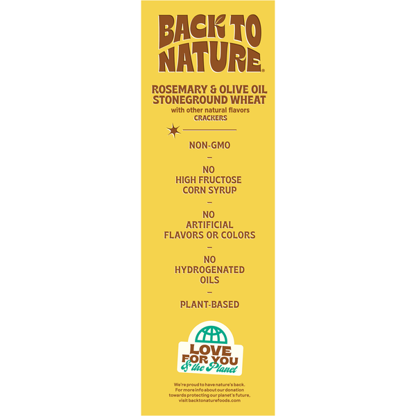 Back to Nature Rosemary & Olive Oil Stoneground Wheat Crackers