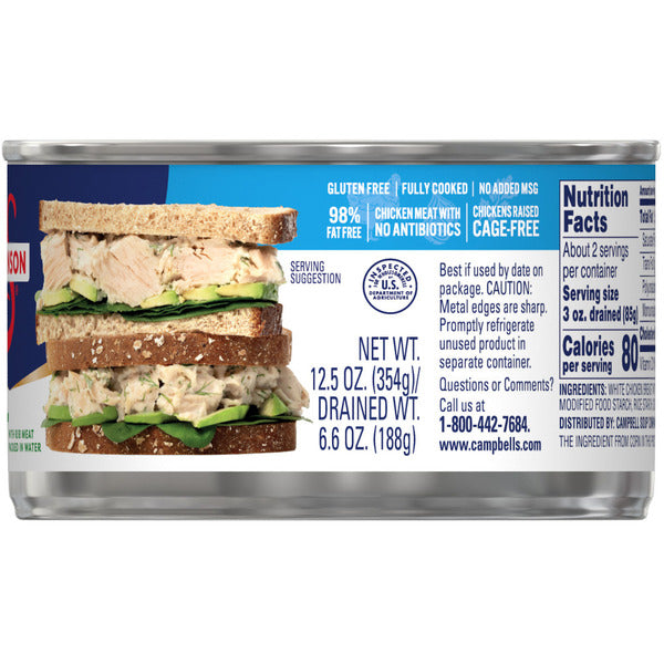 Swanson's 25% Less Sodium White Premium Chunk Canned Chicken Breast in Water