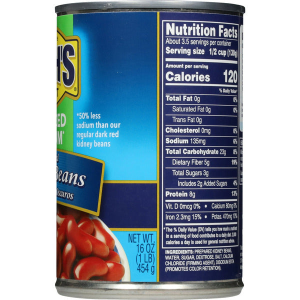 Bush's Best Reduced Sodium Dark Red Kidney Beans