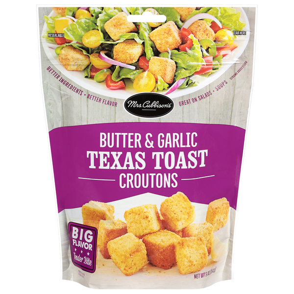 Mrs. Cubbison's Croutons, Texas Toast, Butter & Garlic