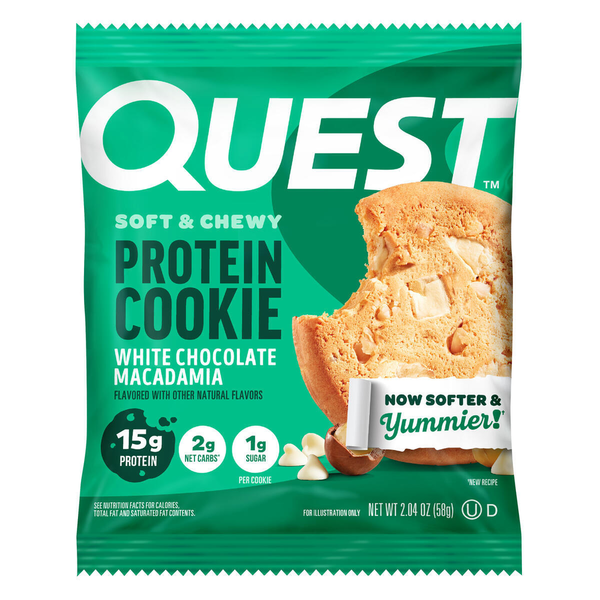 Quest Protein Cookie, White Chocolate Macadamia, Soft & Chewy
