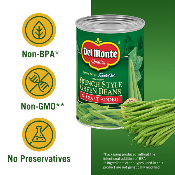 Del Monte No Salt Added French Style Green Beans