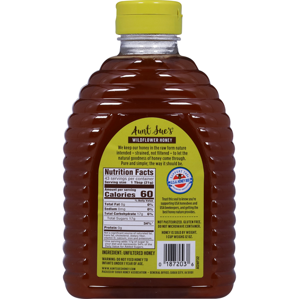 AUNT SUE'S Raw Unfiltered Wildflower Honey