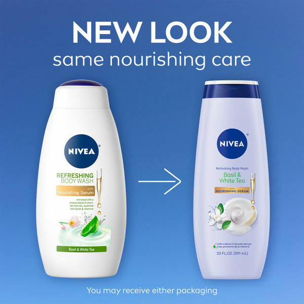 NIVEA Body Wash Basil And White Tea With Nourishing Serum