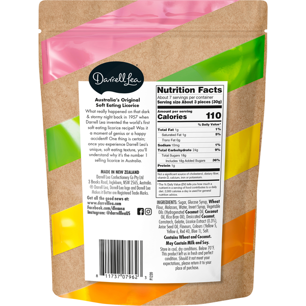 Darrell Lea Licorice Allsorts, Original Flavor, Soft