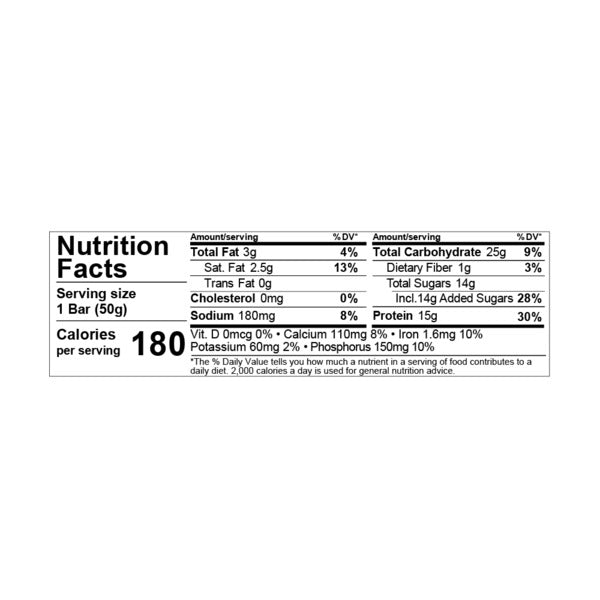 NuGo Protein Bars NuGo Original Churro, Gluten Free, Protein Bar