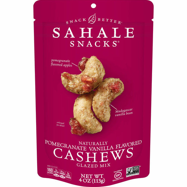 Sahale Snacks Glazed Mix, Pomegranate Vanilla Flavored Cashews