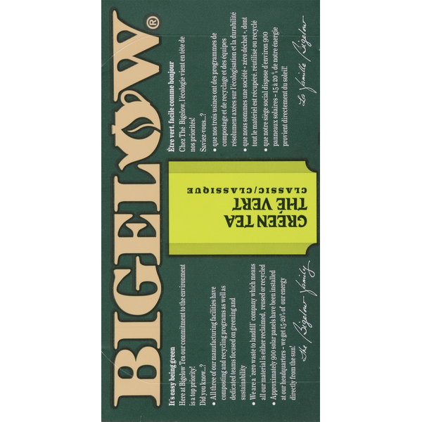 Bigelow Green Tea, Classic, Bags