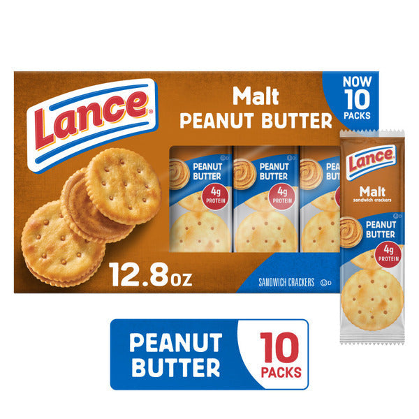 Lance Malt with Peanut Butter Sandwich Crackers