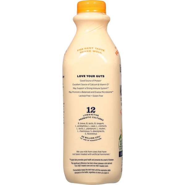 Lifeway Lactose Free Cultured Whole Milk Peach Kefir