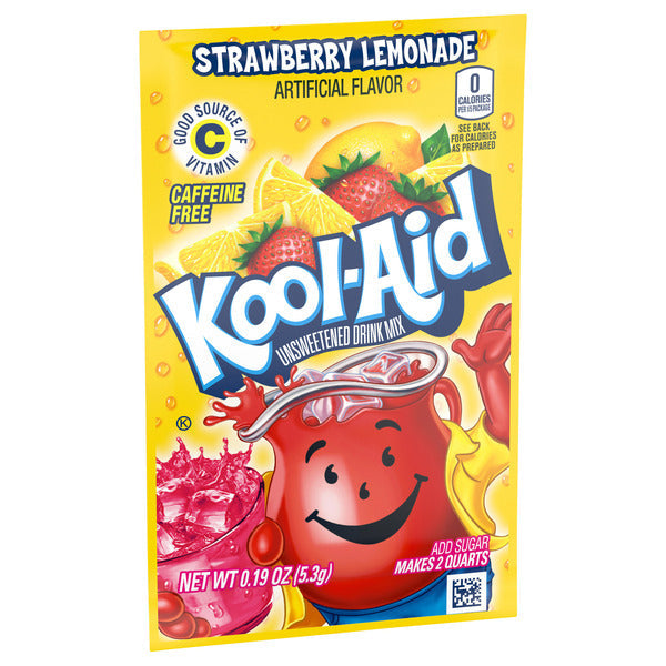 Kool-Aid Unsweetened Strawberry Lemonade Artificially Flavored Powdered Soft Drink Mix
