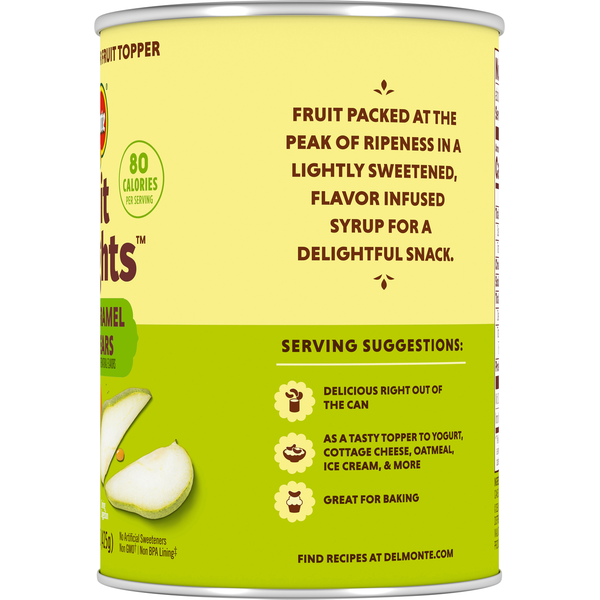 Del Monte Salted Caramel Sliced Pears in Extra Light Syrup