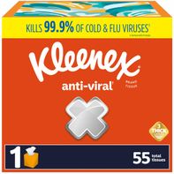 Kleenex Anti-Viral Facial Tissues Cube Box 3 Ply️