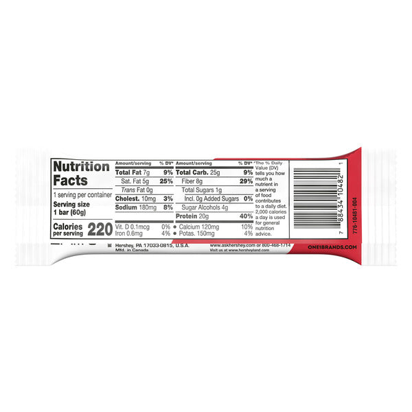 ONE Peanut Butter Cup Flavored Protein Bar, 2.12 oz