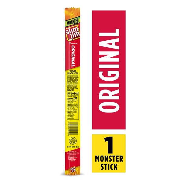 Slim Jim Monster Smoked Meat Sticks, Original Flavor