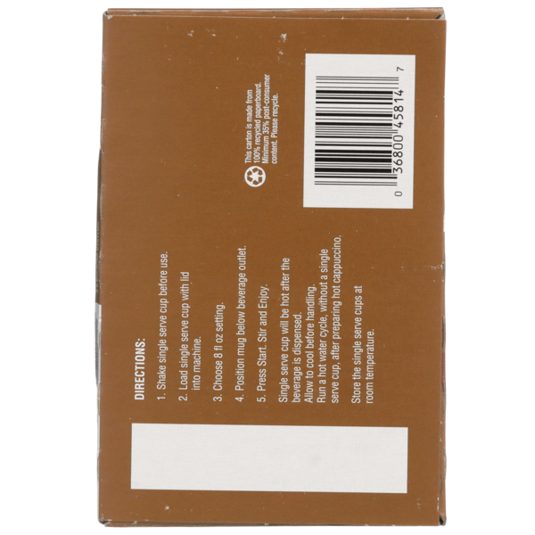 Food Club Hazelnut Cappuccino Mix Single Serve Cups