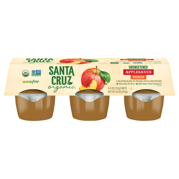 Santa Cruz Organic Unsweetened Peach Applesauce