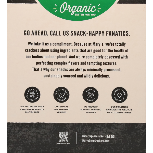 Mary's Gone Crackers Crackers, Organic, Black Pepper, Original