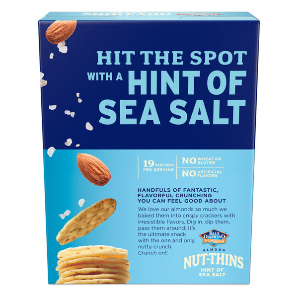 Blue Diamond Crackers, Hint of Sea Salt