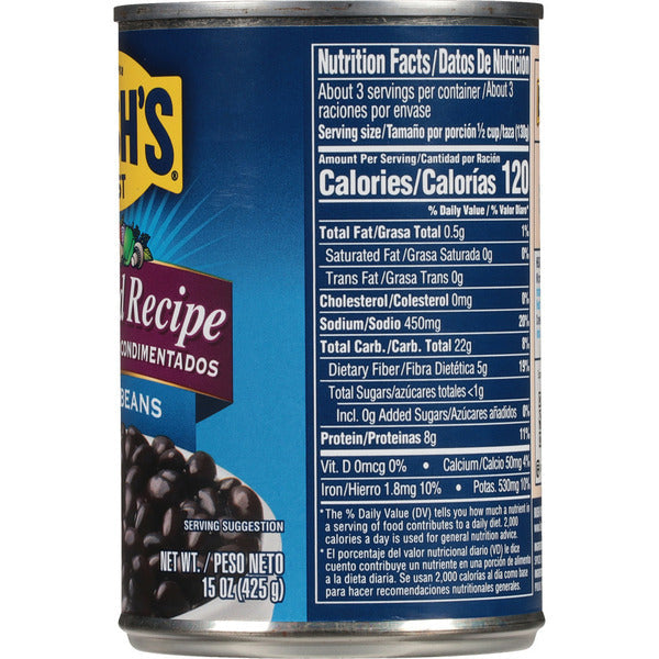 Bush's Best Seasoned Recipe Black Beans