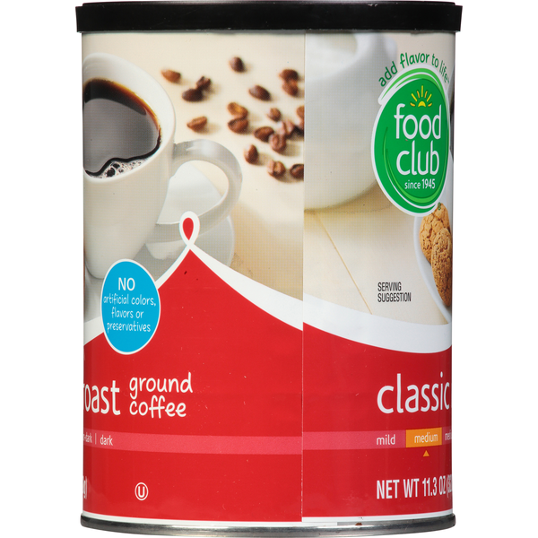 Food Club Coffee, Ground, Medium, Classic Roast