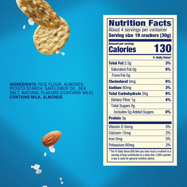 Blue Diamond Crackers, Hint of Sea Salt