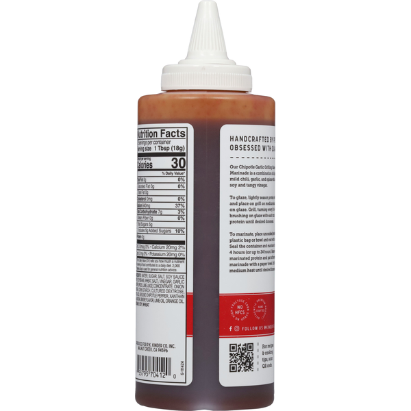 Kinder's Grilling Glaze & Marinade, Chipotle Garlic with Sea Salt & Lime