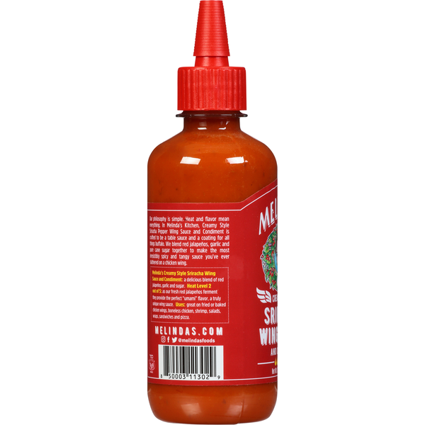 Melinda's Wing Sauce and Condiment, Sriracha, Creamy Style