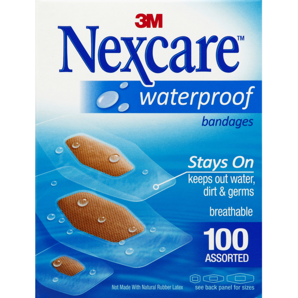 3M Nexcare Waterproof 100ct Assorted