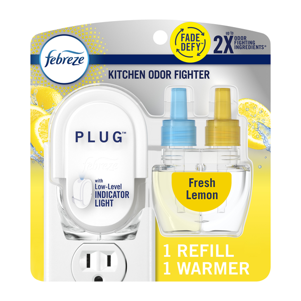 Febreze Plug In Air Freshener Scented Oil Refill, Kitchen Odor Fighter
