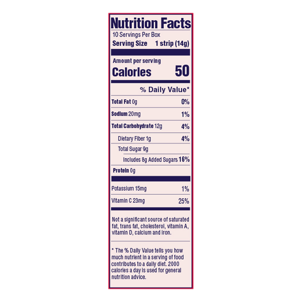Welch's Strawberry Fruit Strips