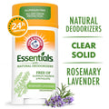 Arm & Hammer Essentials Deodorant- Fresh Rosemary Lavender- Solid Oval-- Made With Natural Deodorizers- Free From Aluminum