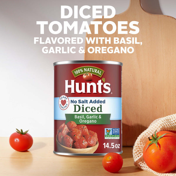 Hunt's No Salt Added Diced Tomatoes with Basil Garlic and Oregano