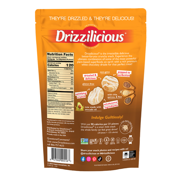 Drizzilicious Mini Rice Cake Bites, Cinnamon Swirl!