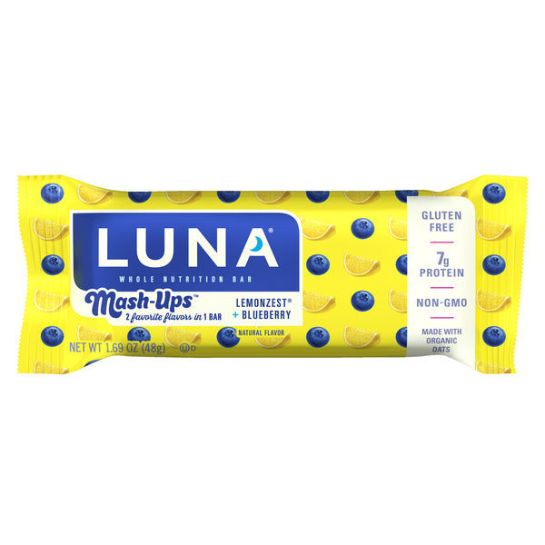 Luna Mash-Ups Lemonzest + Blueberry Flavor Gluten Free Snack Bar