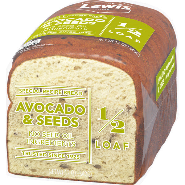 Lewis Bake Shop Avocado & Seeds Half Loaf Bread