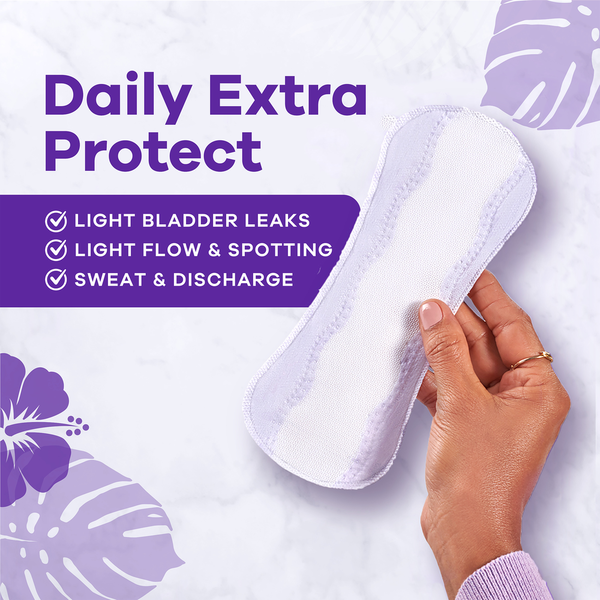 Always Daily Extra Protect Liners, Long Length, Unscented Panty Liners