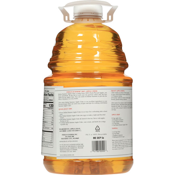 Indian Summer Apple Cider, 100%