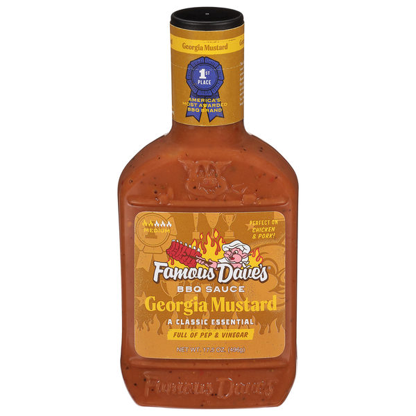 Famous Dave's BBQ Sauce, Georgia Mustard, Medium