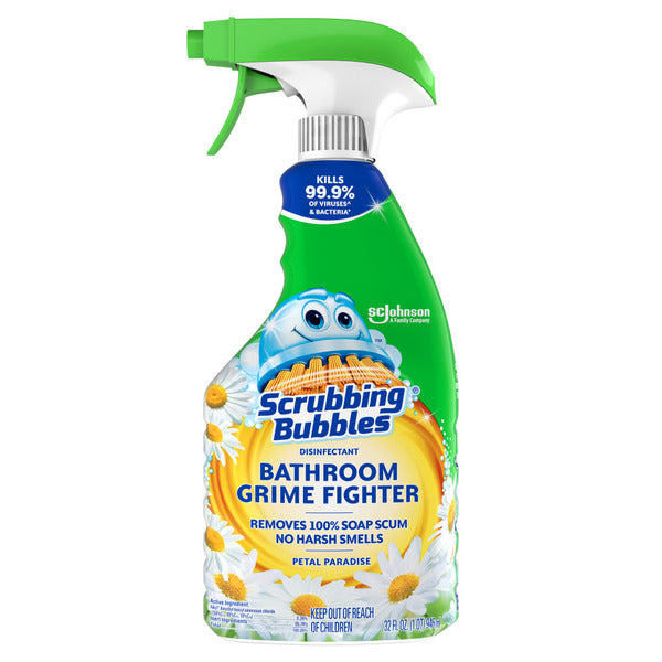 Scrubbing Bubbles® Disinfectant Bathroom Grime Fighter Spray, Disinfectant Trigger, Petal Paradise
