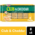Keebler Club and Cheddar Sandwich Crackers, Lunch Snacks, 8 Count