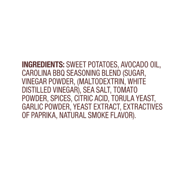 Jackson's Sweet Potato Chips in Avocado Oil, Carolina BBQ