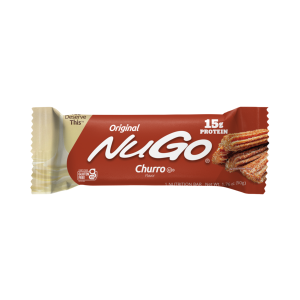 NuGo Protein Bars NuGo Original Churro, Gluten Free, Protein Bar