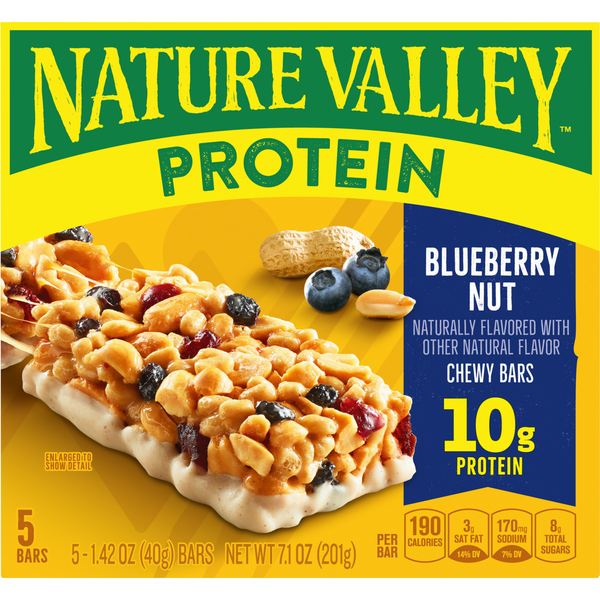 Nature Valley Blueberry Nut Chewy Protein Granola Bars