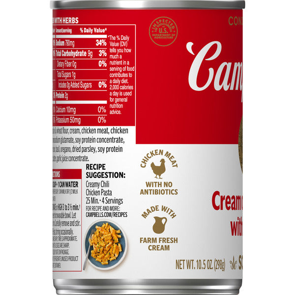 Campbell's Condensed Cream of Chicken with Herbs Soup