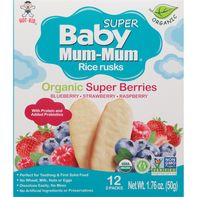 Hot Kid Rice Rusks, Organic, Super Berries️