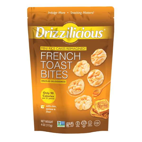 Drizzilicious Mini Rice Cake Bites, French Toast